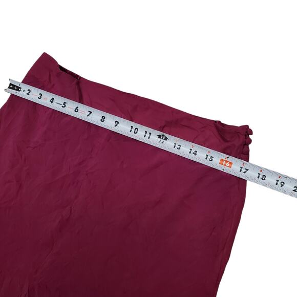Silk Fairycore Skirt Asymmetrical Hem Magenta Midi Coast - Size 14 - Picture 7 of 8
